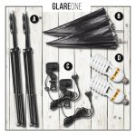 GlareOne Continuous Light Kit SUNNY SILVER-2x625