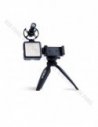 Synco Vlogger Kit 2 zestaw mikrofon M1S, lampa LED, uchwyt MOBILE, statyw