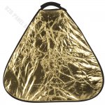 GlareOne Blenda trójkątna 2w1 srebrno złota 30cm