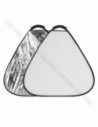 GlareOne Blenda trójkątna 2w1 srebrno biała 60cm