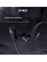 Synco S6M2 lavelier microphone with monitor and LowCut filter