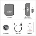 Synco G1TL bezprzewodowy system mikrofonowy Apple Lighting z MFI + konektor USB-C, 1 nadajnik, 1 odbiornik, 2 konektory