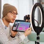 Synco P2T bezprzewodowy system mikrofonowy USB-C, 2 nadajniki, 1 odbiornik, grey-blue